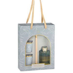 Γκρι Gift Set με Αρωματικό Χώρου και Κεριά