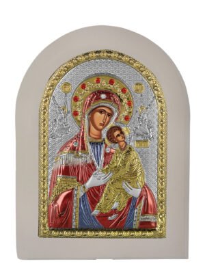 Ασημένια Εικόνα Παναγία η Αμόλυντος 15cmx21cm