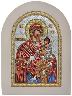 Ασημενια Εικόνα Παναγία Γοργουπήκοος 15cmx21cm
