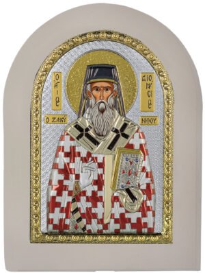 Ασημένια Εικόνα ο Άγιος Διονύσιος 15cmx21cm