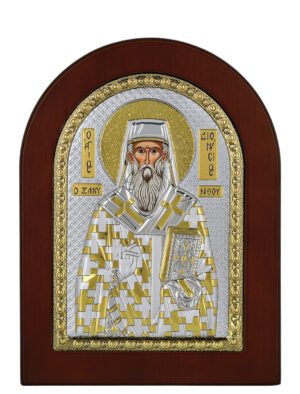 Ασημένια Εικόνα ο Άγιος Διονύσιος 10cmx14cm