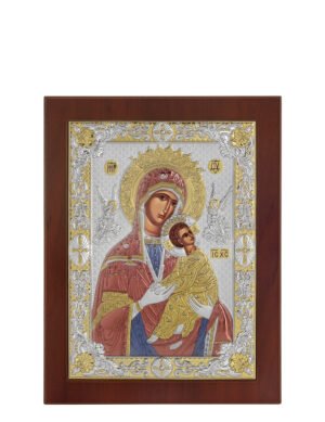 Ασημένια Εικόνα Παναγία η Αμόλυντος 18cmx22cm