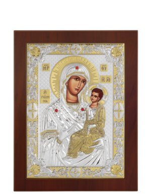 Ασημένια Εικόνα Παναγία η Γιάτρισσα 20cmx26cm
