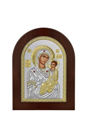 Ασημένια Εικόνα η Παναγία η Γιάτρισσα 10cmx14cm