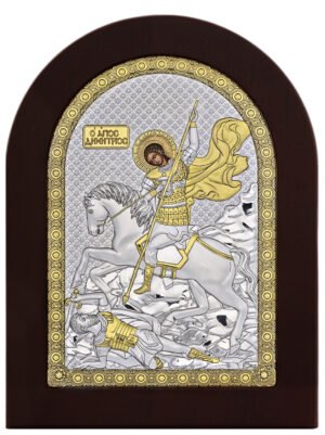 Ασημένια Εικόνα ο Άγιος Δημήτριος 20cmx26cm