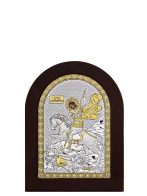 Ασημένια Εικόνα ο Άγιος Δημήτριος 7.5cmx9.5cm