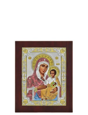 Ασημένια Εικόνα Παναγία η Ιεροσολυμίτισσα 10cmx12.50cm