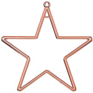 Ροζ Χρυσό Μεταλλικό Αστέρι με Τρύπες 9cm