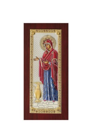 Ασημένια Εικόνα η Παναγία η Γερόντισσα 11cmx23cm