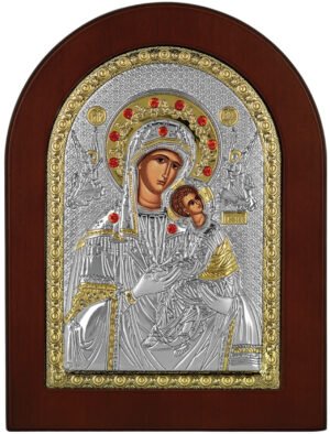 Ασημένια Εικόνα Παναγία η Αμόλυντος 20cmx26cm