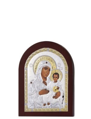 Ασημένια Εικόνα Παναγία η Ιεροσολυμίτισσα 7.5cmx9.5cm