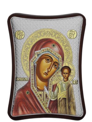 Ασημένια Εικόνα Παναγία Καζάν 12cmx15cm