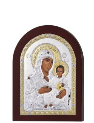 Ασημένια Εικόνα Παναγία η Ιεροσολυμίτισσα 15cmx21cm