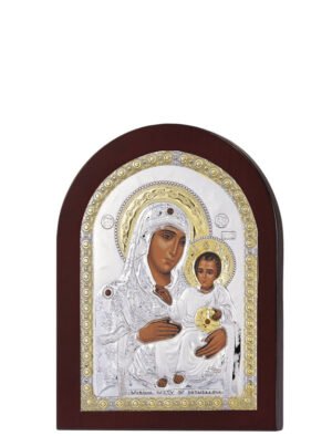 Ασημένια Εικόνα Παναγία η Ιεροσολυμίτισσα 10cmx14cm