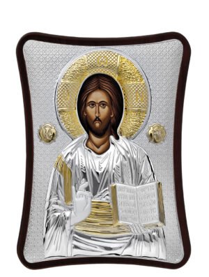Ασημένια Εικόνα Του Χριστού 12cmx15cm