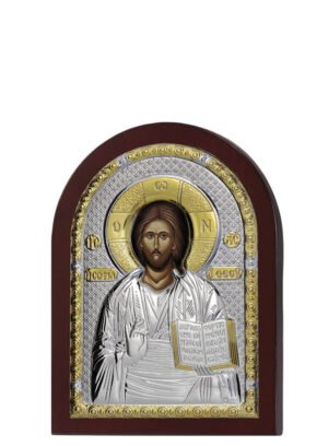 Ασημένια Εικόνα Του Χριστού 7.5cmx9.5cm