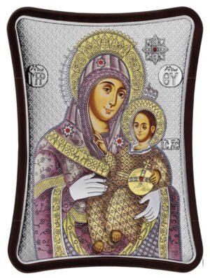 Ασημένια Εικόνα Παναγία Βηθλεέμ 15cmx20cm