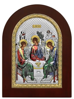 Ασημένια Εικόνα η Αγία Τριάδα 15cmx21cm