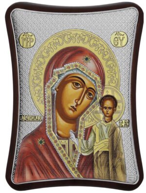 Ασημένια Εικόνα Παναγία Καζάν 15cmx20cm
