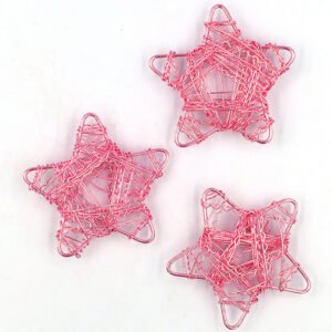 Ροζ Μεταλλικό Αστέρι 5cm