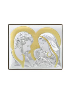 Ασημένια Εικόνα η Αγία Οικογένεια 13.5cmx11cm