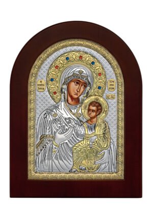Ασημένια Εικόνα Παναγία η Πορταΐτισσα 10cmx14cm