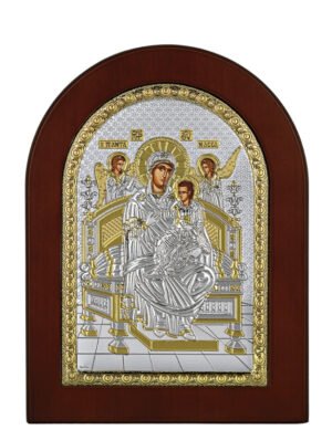 Ασημένια Εικόνα η Παναγία η Παντάνασσα 15cmx21cm