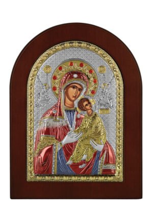 Ασημένια Εικόνα Παναγία η Αμόλυντος 15cmx21cm