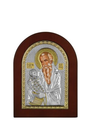 Ασημένια Εικόνα ο Άγιος Στυλιανός 7.5cmx9.5cm