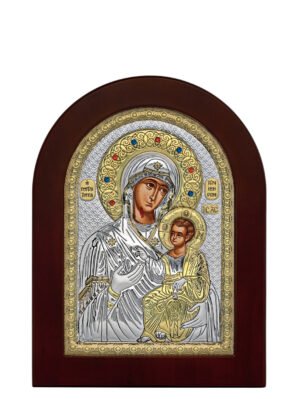 Ασημένια Εικόνα Παναγία η Πορταΐτισσα 7.5cmx9.5cm