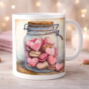 Προσωποποιημένη  κούπα Βάπτισης Heart Jar "Karaververis"