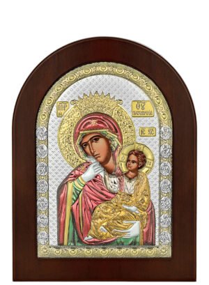 Ασημένια Εικόνα η Παναγία Παραμυθία 10cmx14cm