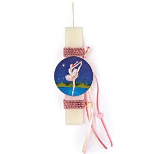 Αρωματική Πασχαλινή Λαμπάδα με Θέμα Μπαλαρίνα 20cm