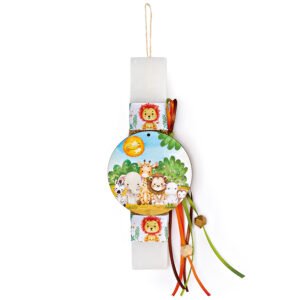 Αρωματική Πασχαλινή Λαμπάδα με Θέμα Σαφάρι 20cm