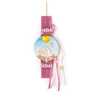 Αρωματική Πασχαλινή Λαμπάδα με Θέμα Κύκνος 20cm