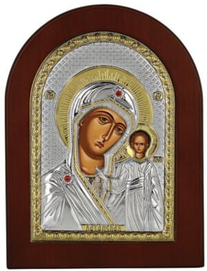 Ασημένια Εικόνα Παναγία Καζάν 25cmx33cm