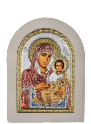 Ασημένια Εικόνα Παναγία Ιεροσολυμίτισσα 20cmx26cm