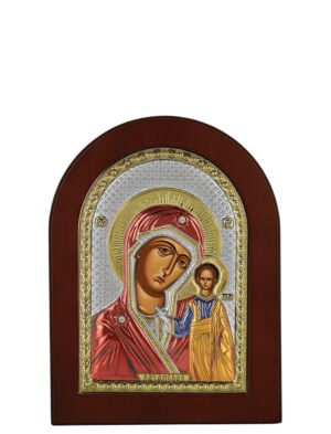 Ασημένια Εικόνα Παναγία Καζάν 7.5cmx9.5cm