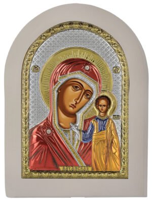 Ασημένια Εικόνα Παναγία Καζάν 25cmx33cm