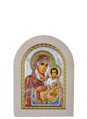 Ασημένια Εικόνα Παναγία Ιεροσολυμίτισσα 10cmx14cm