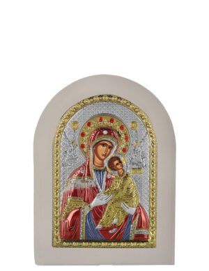 Ασημένια Εικόνα Παναγία η Αμόλυντος 7.5cmx9.5cm