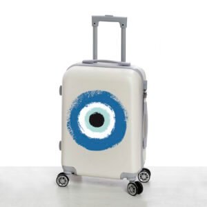 Βαλίτσα Βάπτισης Off White με Μάτι – Εκτυπωμένη