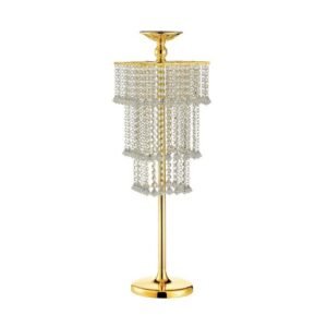 Μεταλλικό Κηροπήγιο Δαπέδου 25x110cm – Χρυσή Βάση για Κεριά | Candle Holder Διακοσμητικό