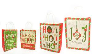 Χριστουγεννιάτικες Τσάντες με Στριφτό Χεράκι ( 26 x 31 x 12)cm