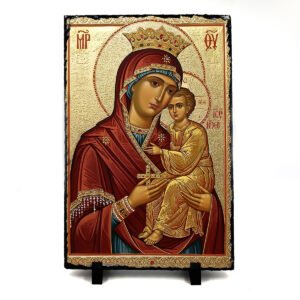 Εικόνα της Παναγίας σε Φυσική Πέτρα 20cm x 30cm