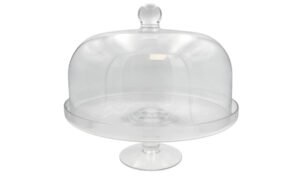 Κλασική Γυάλινη Τουρτιέρα με Καπάκι  30cm x 25cm