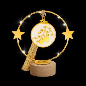 Φωτιζόμενο Γούρι 2026: Χρυσό Ρόδι LED (13cm) | Επιτραπέζιο