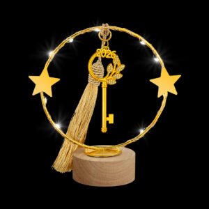 Φωτιζόμενο Γούρι 2026: Χρυσό Κλειδί Επιτυχίας LED (13cm) | Επιτραπέζιο