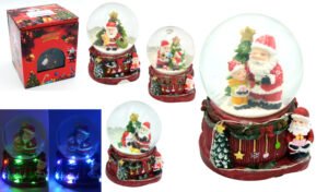 Χιονόμπαλα Κεραμική με LED και Μουσική (9x12.5cm)