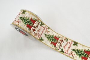 Κορδέλα ELVES MERRY CHRISTMAS (6.7cm x 9m)